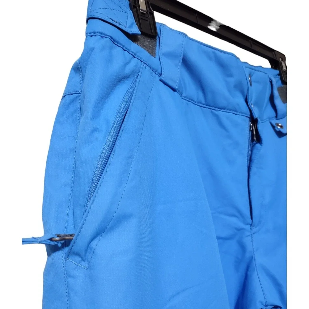 Arctix Insulated‎ Snow Pant Women's Size Large Blue Zip Pockets Zip Snap Closure
